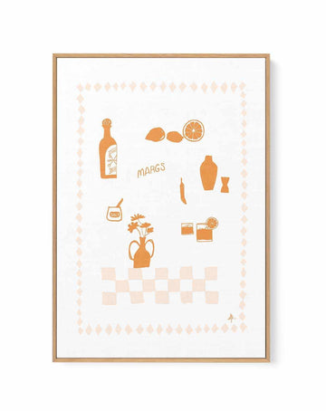 Margs Tan Pink by Anne Korako | Framed Canvas Art Print from Olive et Oriel where you can shop wallpaper and artworks online