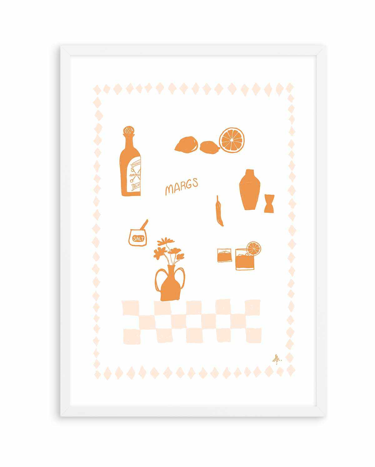 Margs Tan Pink by Anne Korako | Art Print