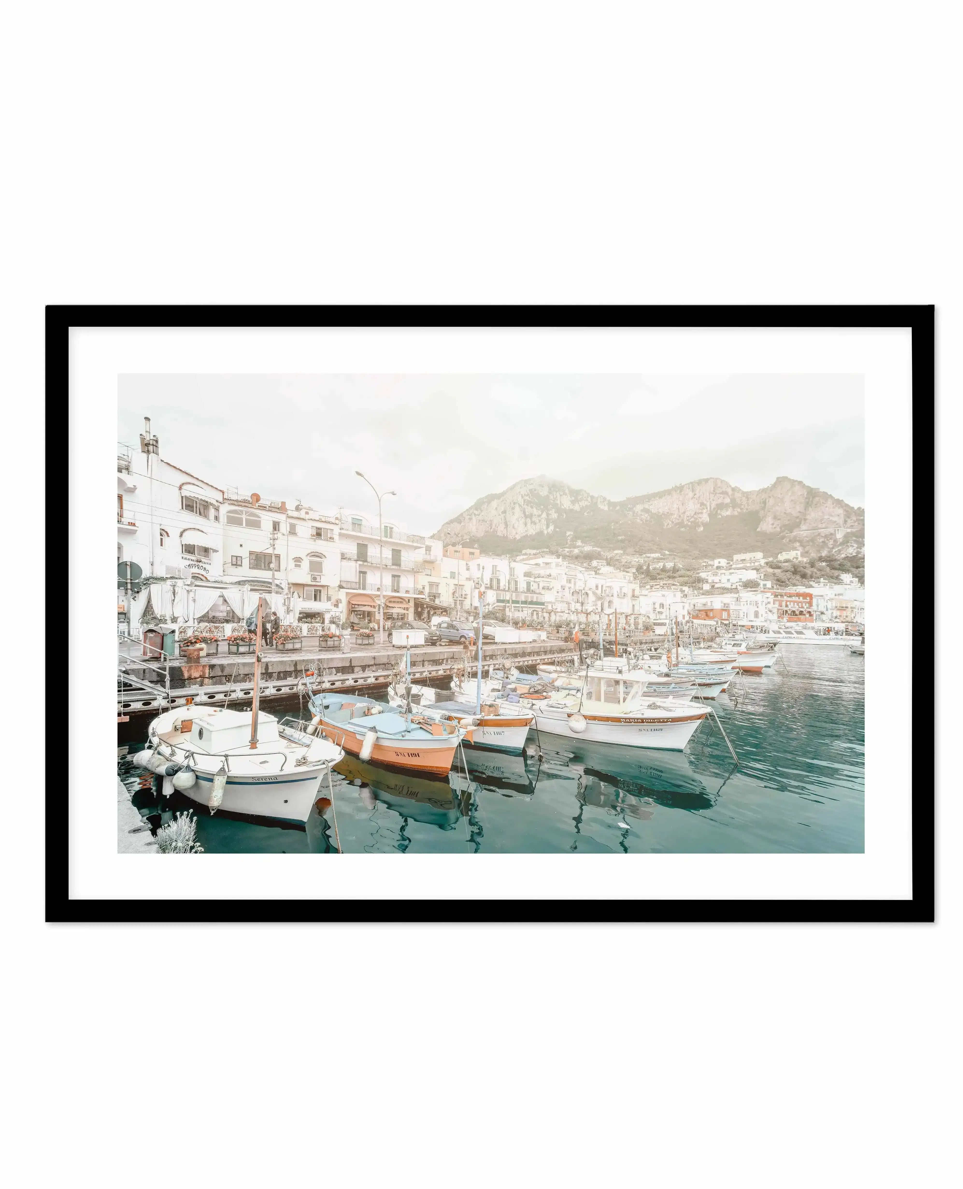 Marina Grande II | Capri Art Print-PRINT-Olive et Oriel-Olive et Oriel-A5 | 5.8" x 8.3" | 14.8 x 21cm-Black-With White Border-Buy-Australian-Art-Prints-Online-with-Olive-et-Oriel-Your-Artwork-Specialists-Austrailia-Decorate-With-Coastal-Photo-Wall-Art-Prints-From-Our-Beach-House-Artwork-Collection-Fine-Poster-and-Framed-Artwork