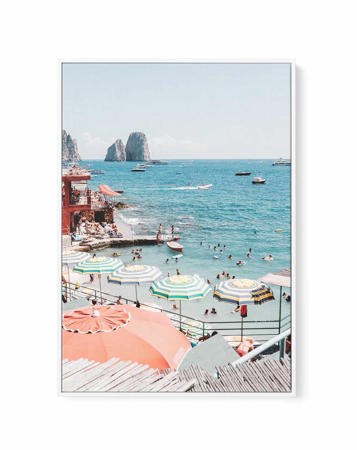 Marina Piccola, Capri | Framed Canvas Art Print