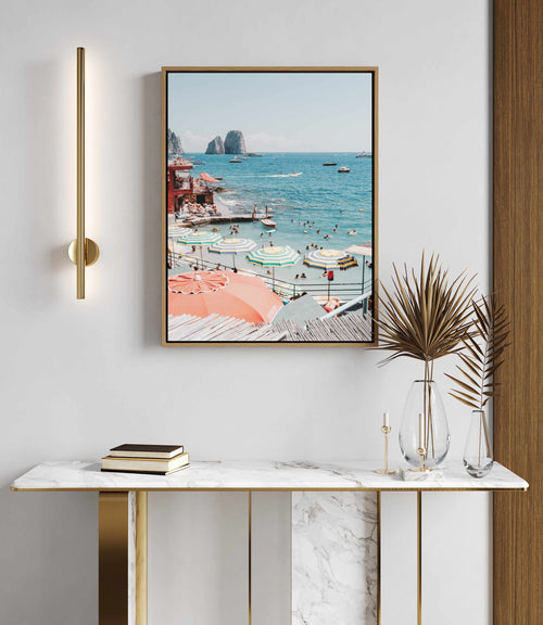 Marina Piccola, Capri | Framed Canvas Art Print