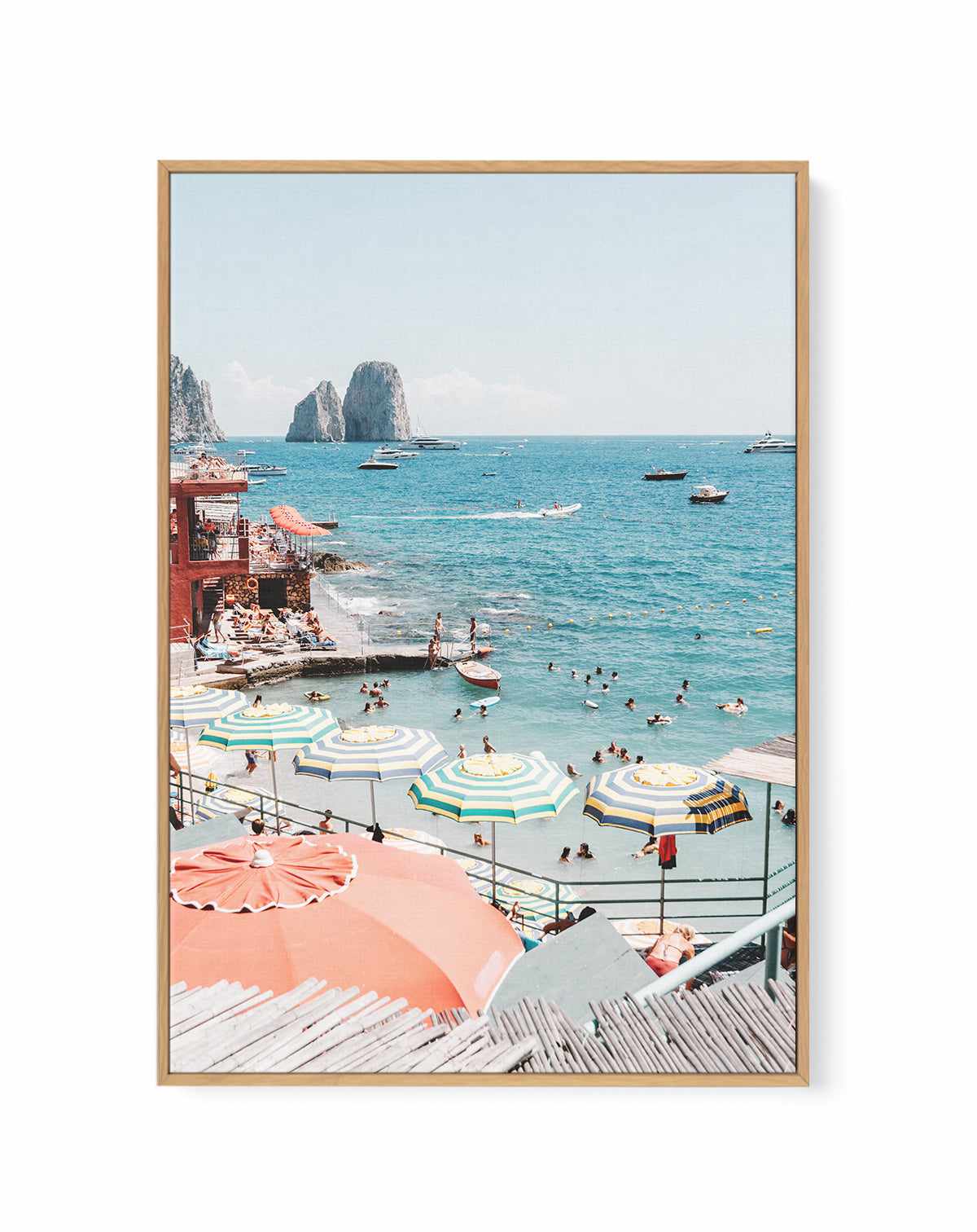 Marina Piccola, Capri | Framed Canvas Art Print