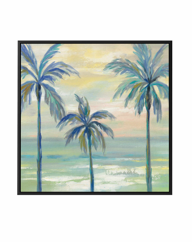 Marine Layer Palms Crop | Framed Canvas Art Print