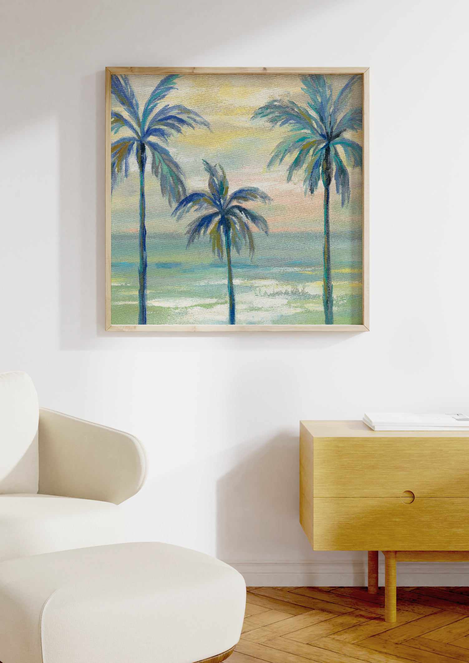 Marine Layer Palms Crop | Art Print