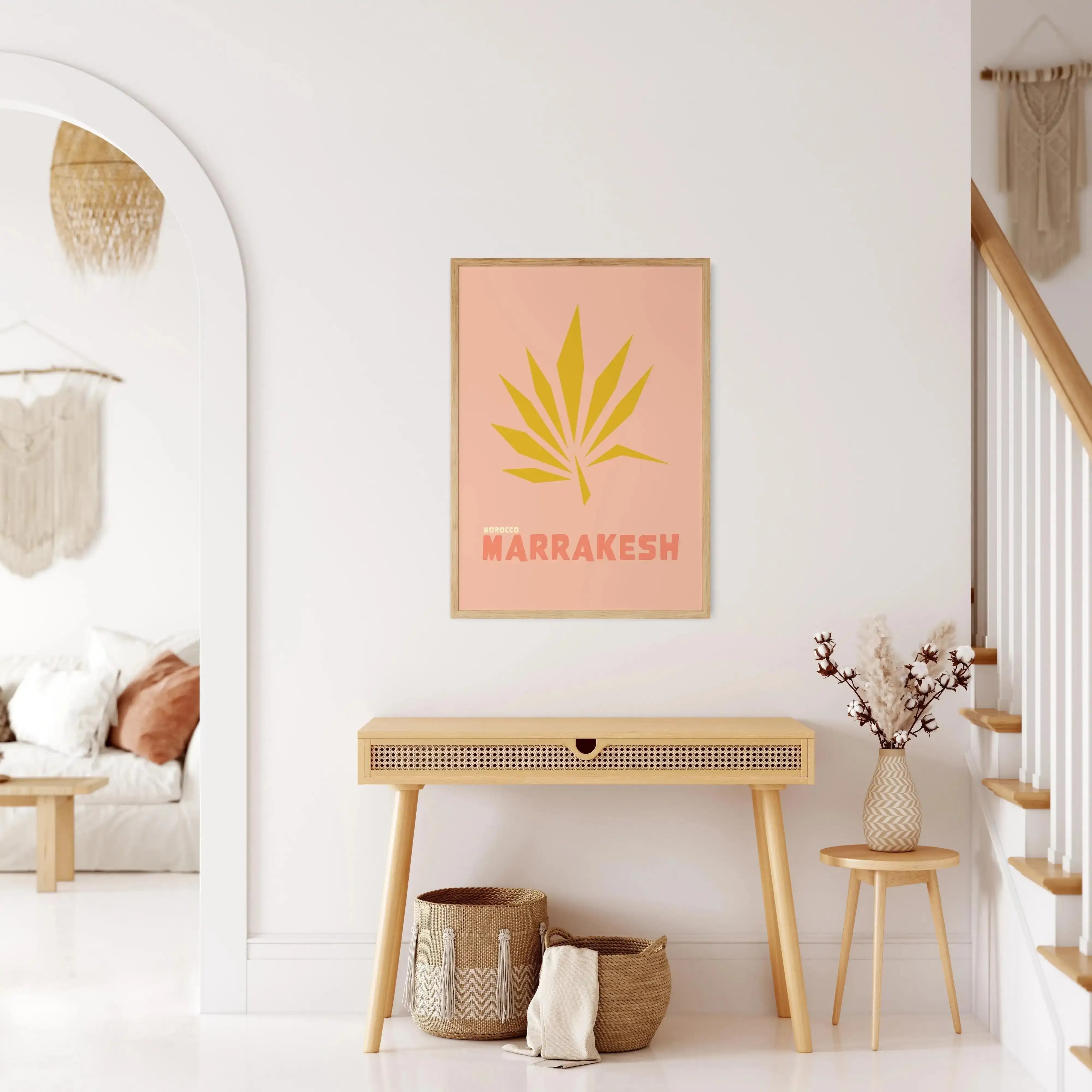 Marrakesh, Morocco Art Print-Shop Australian Art Prints Online with Olive et Oriel - Our collection of Moroccan art prints offer unique wall art including moroccan arches and pink morocco doors of marrakech - this collection will add soft feminine colour to your walls and some may say bohemian style. These traditional morocco landscape photography includes desert scenes of palm trees and camel art prints - there is art on canvas and extra large wall art with fast, free shipping across Australia.