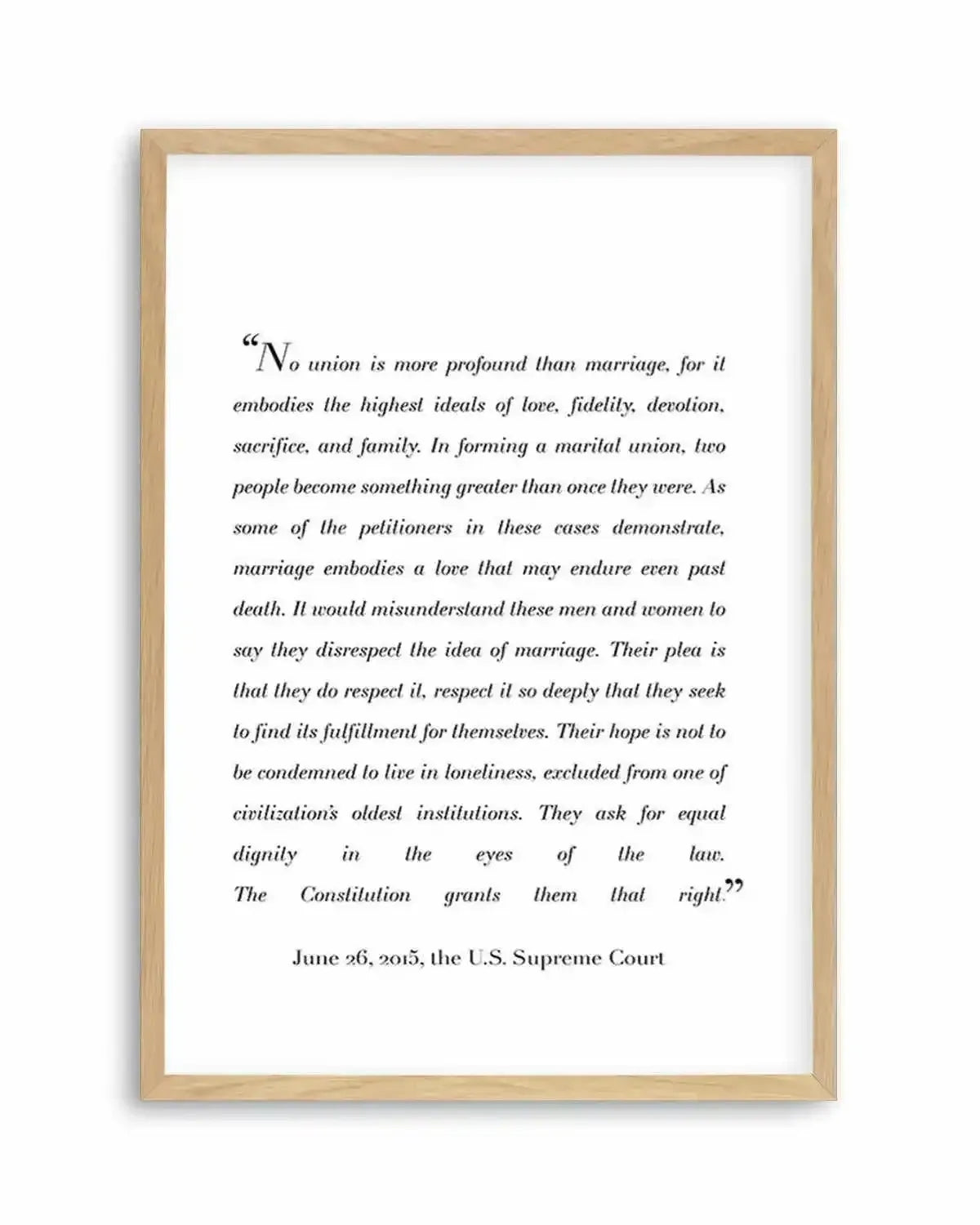Marriage Is Profound | US Supreme Court Art Print from Olive et Oriel where you can shop wallpaper and artworks online