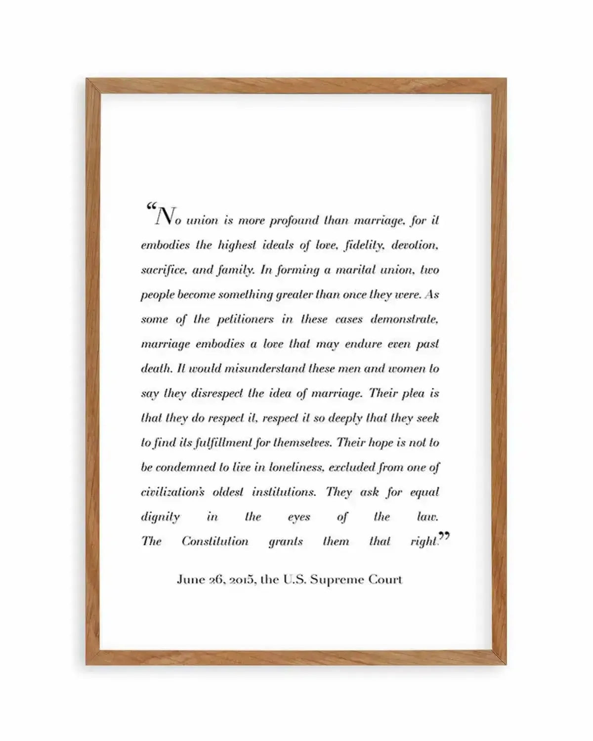 Marriage Is Profound | US Supreme Court Art Print from Olive et Oriel where you can shop wallpaper and artworks online