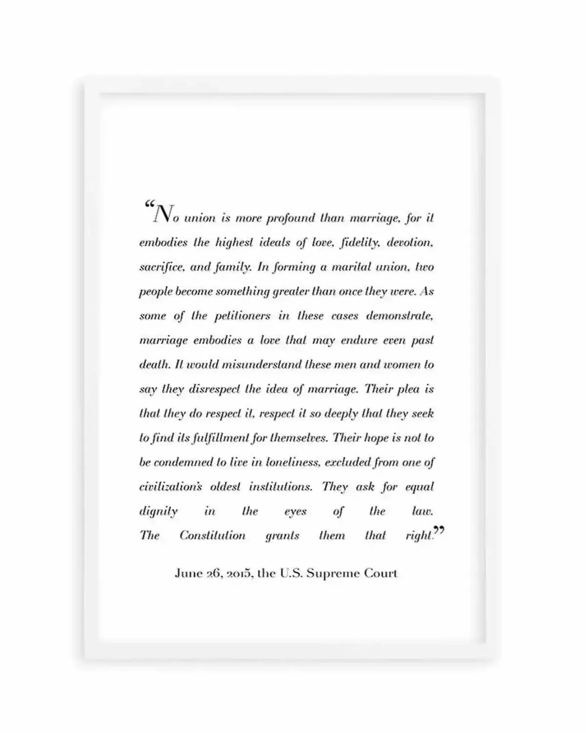 Marriage Is Profound | US Supreme Court Art Print from Olive et Oriel where you can shop wallpaper and artworks online