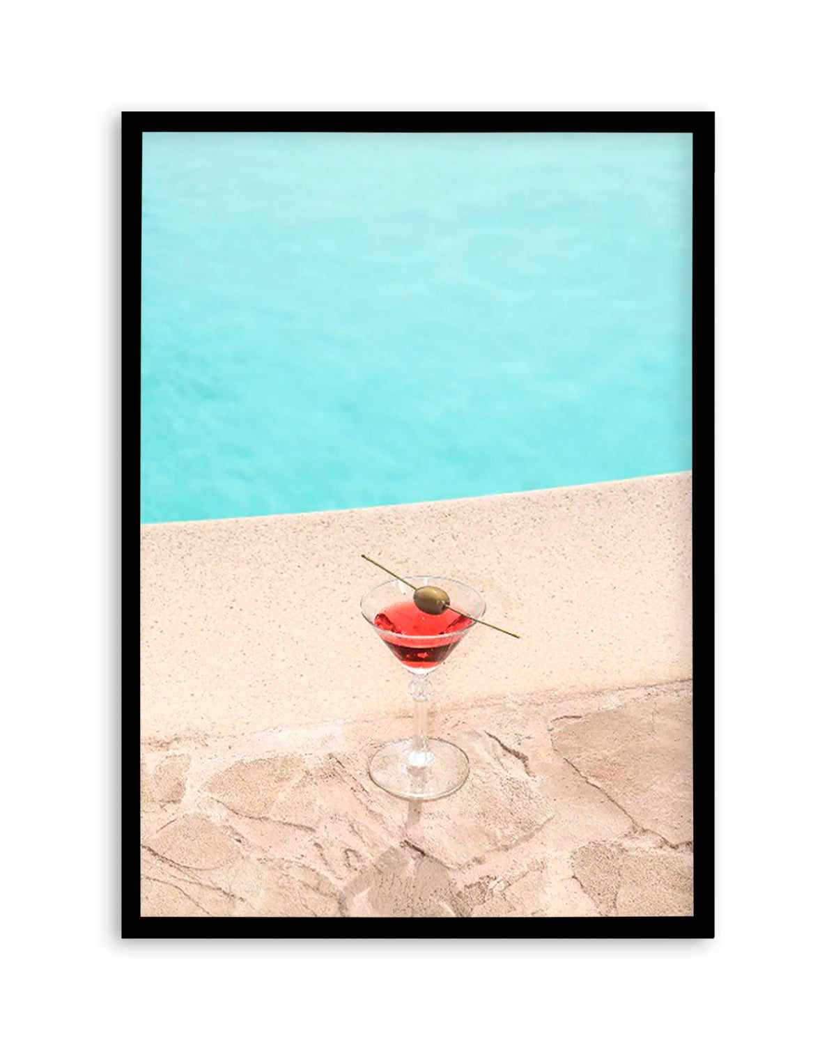 Martini By The Pool Art Print