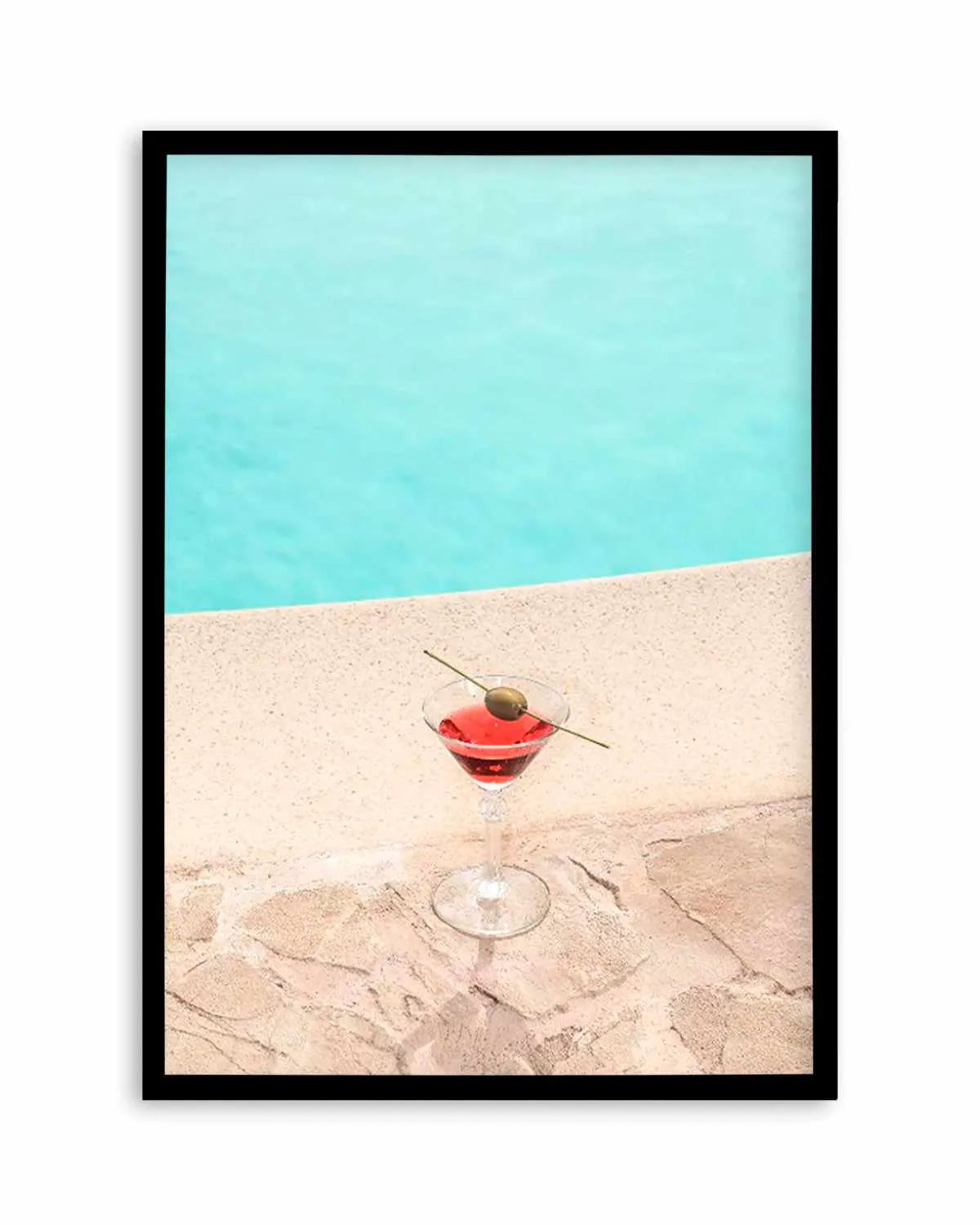 Martini By The Pool Art Print from Olive et Oriel where you can shop wallpaper and artworks online