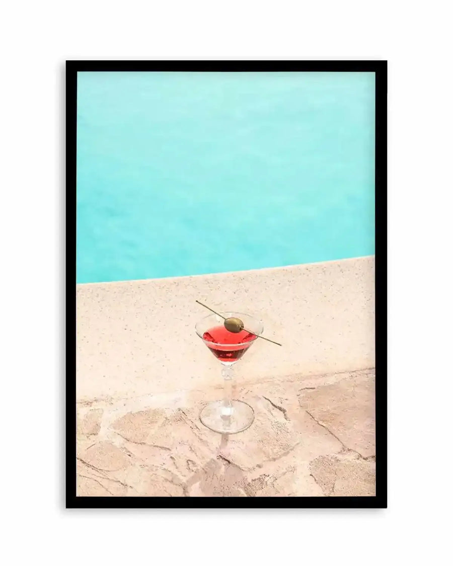 Martini By The Pool Art Print from Olive et Oriel where you can shop wallpaper and artworks online