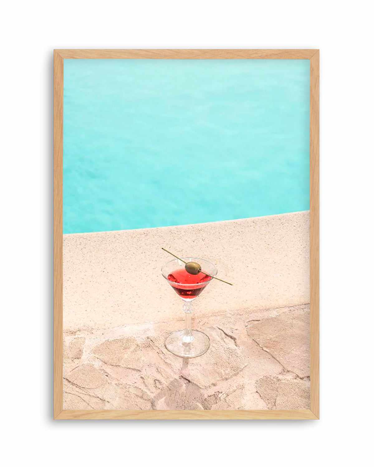 Martini By The Pool Art Print