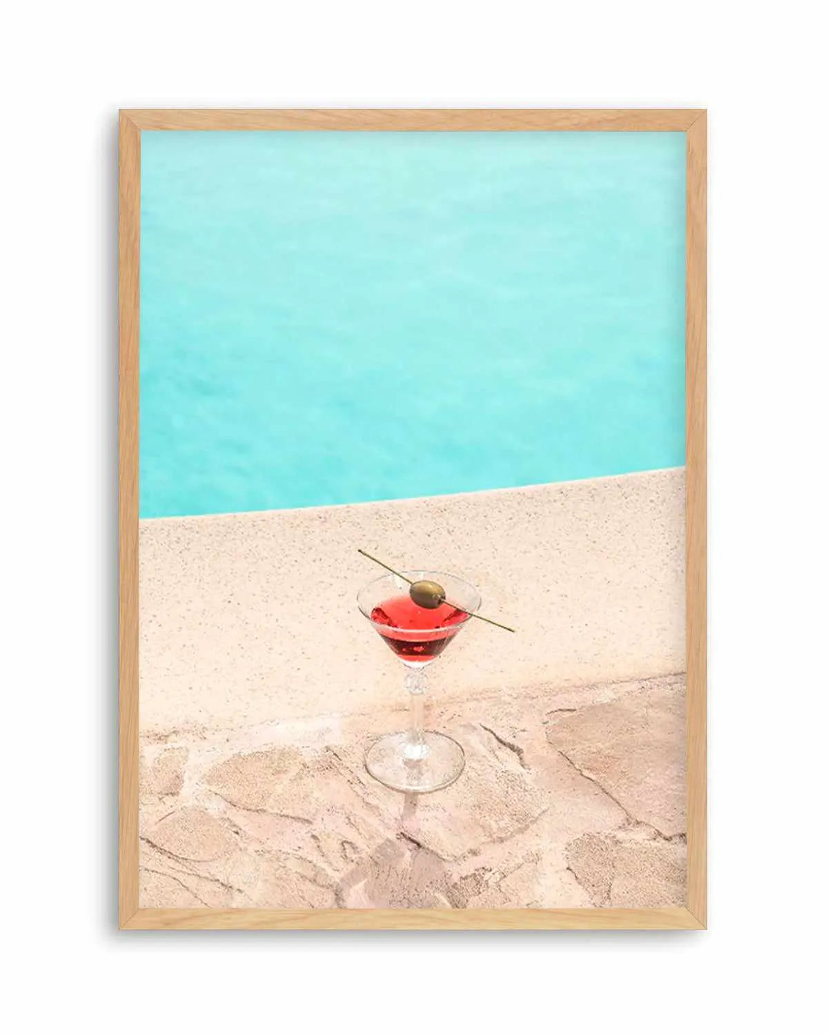Martini By The Pool Art Print from Olive et Oriel where you can shop wallpaper and artworks online