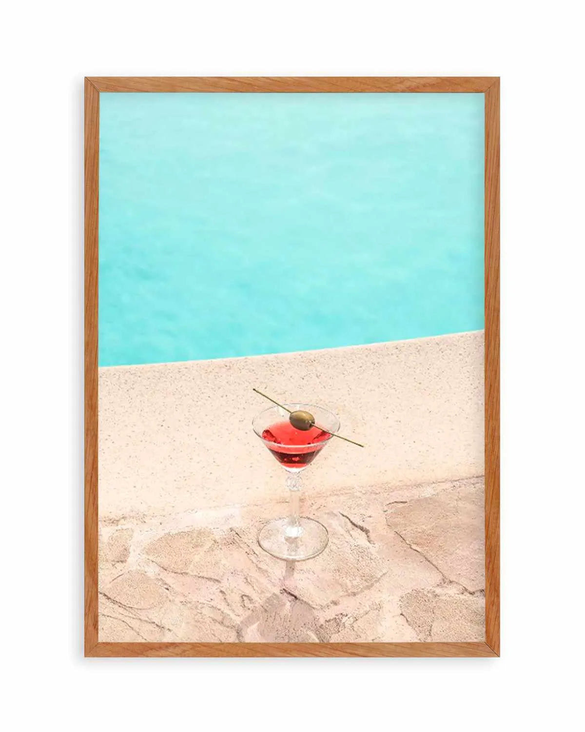 Martini By The Pool Art Print from Olive et Oriel where you can shop wallpaper and artworks online