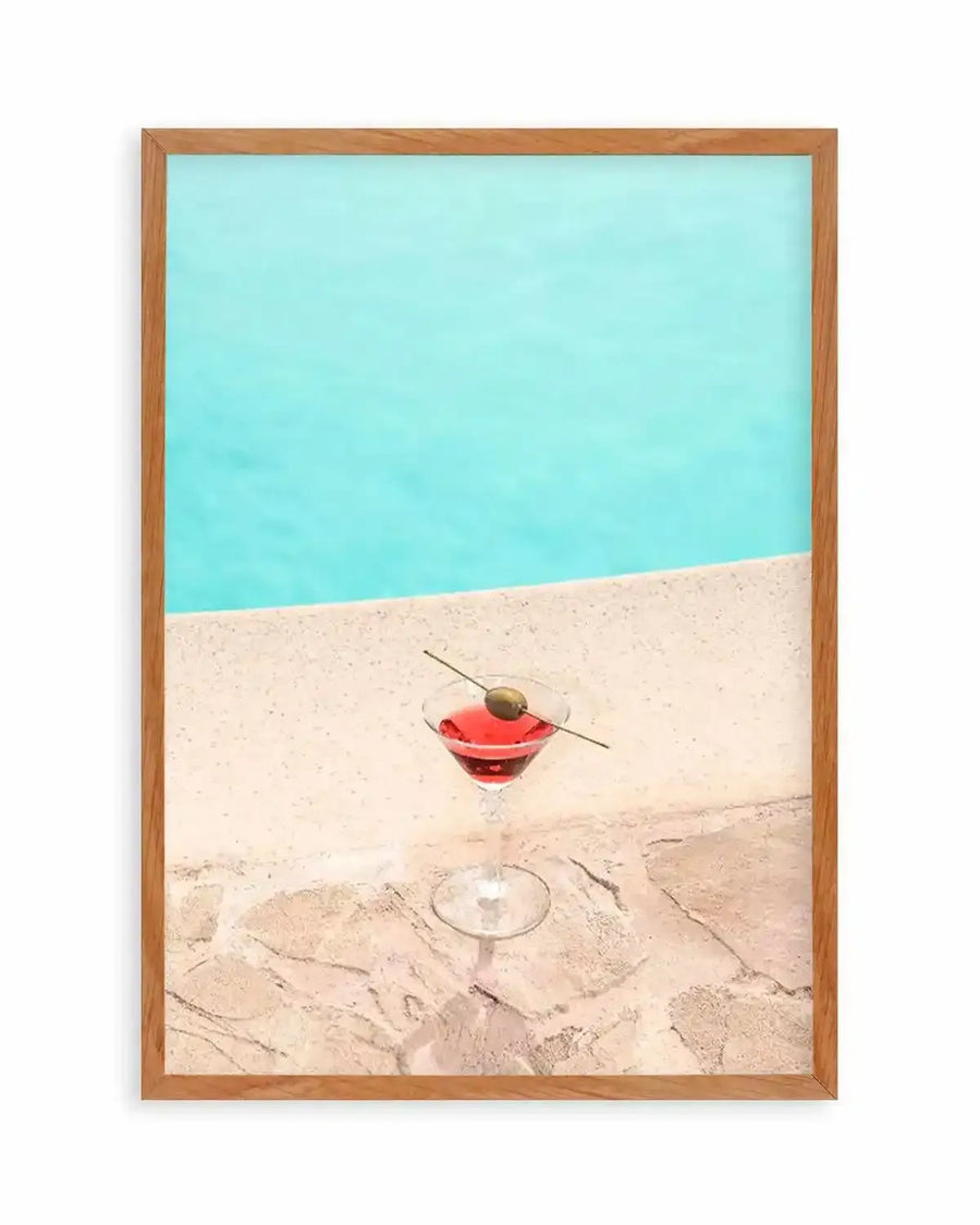 Martini By The Pool Art Print from Olive et Oriel where you can shop wallpaper and artworks online