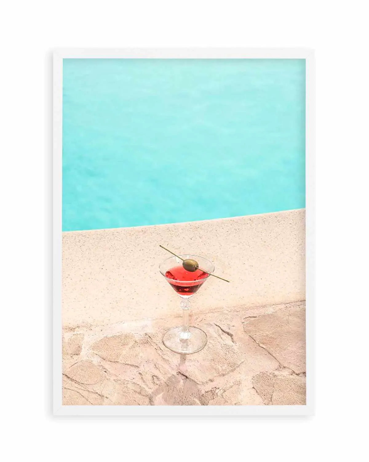 Martini By The Pool Art Print from Olive et Oriel where you can shop wallpaper and artworks online