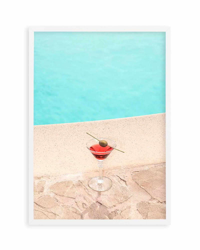 Martini By The Pool Art Print