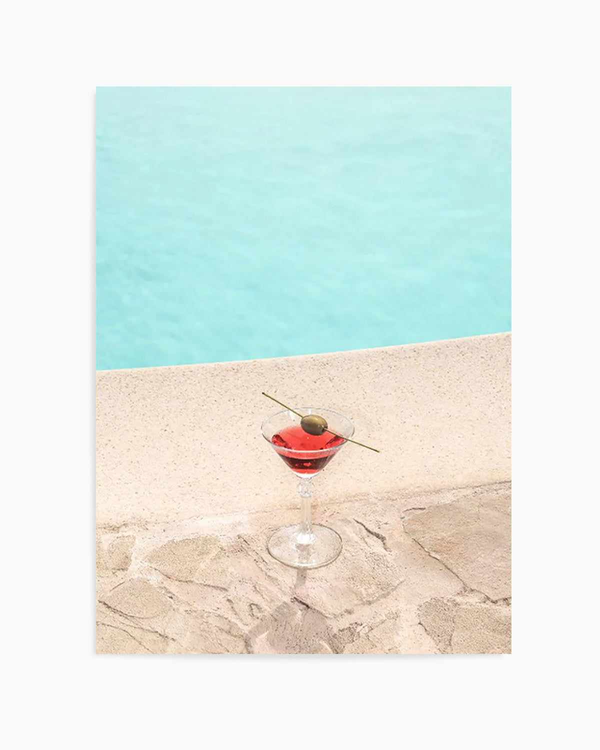 Martini By The Pool Art Print