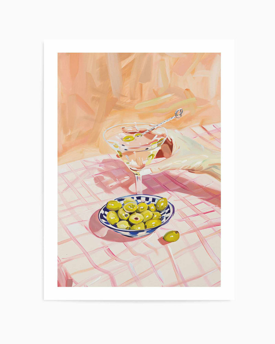 Martini Time | Art Print from Olive et Oriel where you can shop wallpaper and artworks online