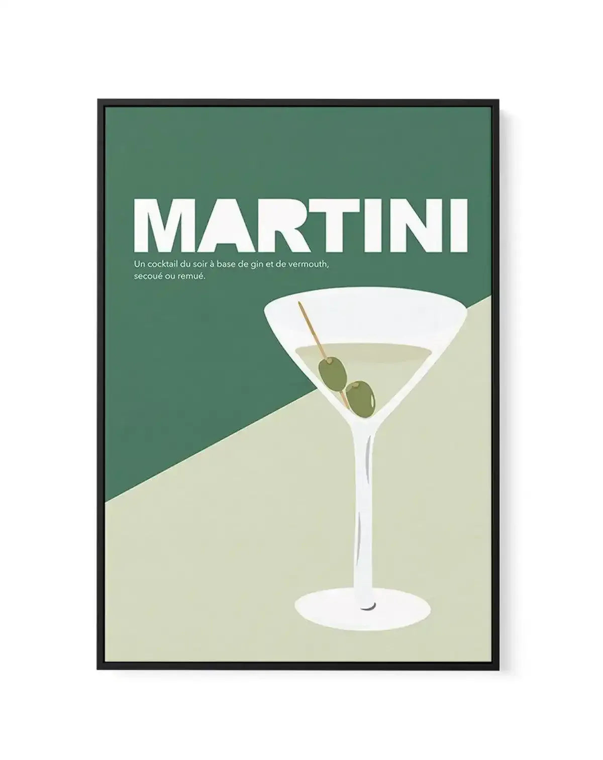 Martini | Vintage | Framed Canvas-CANVAS-You can shop wall art online with Olive et Oriel for everything from abstract art to fun kids wall art. Our beautiful modern art prints and canvas art are available from large canvas prints to wall art paintings and our proudly Australian artwork collection offers only the highest quality framed large wall art and canvas art Australia - You can buy fashion photography prints or Hampton print posters and paintings on canvas from Olive et Oriel and have the