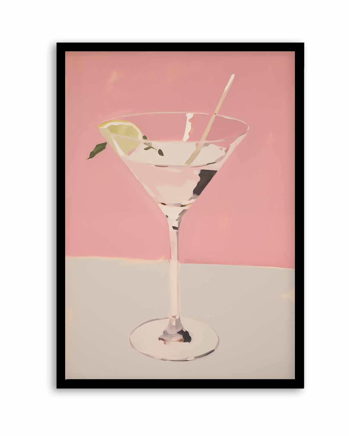 Martini on Pink | Art Print