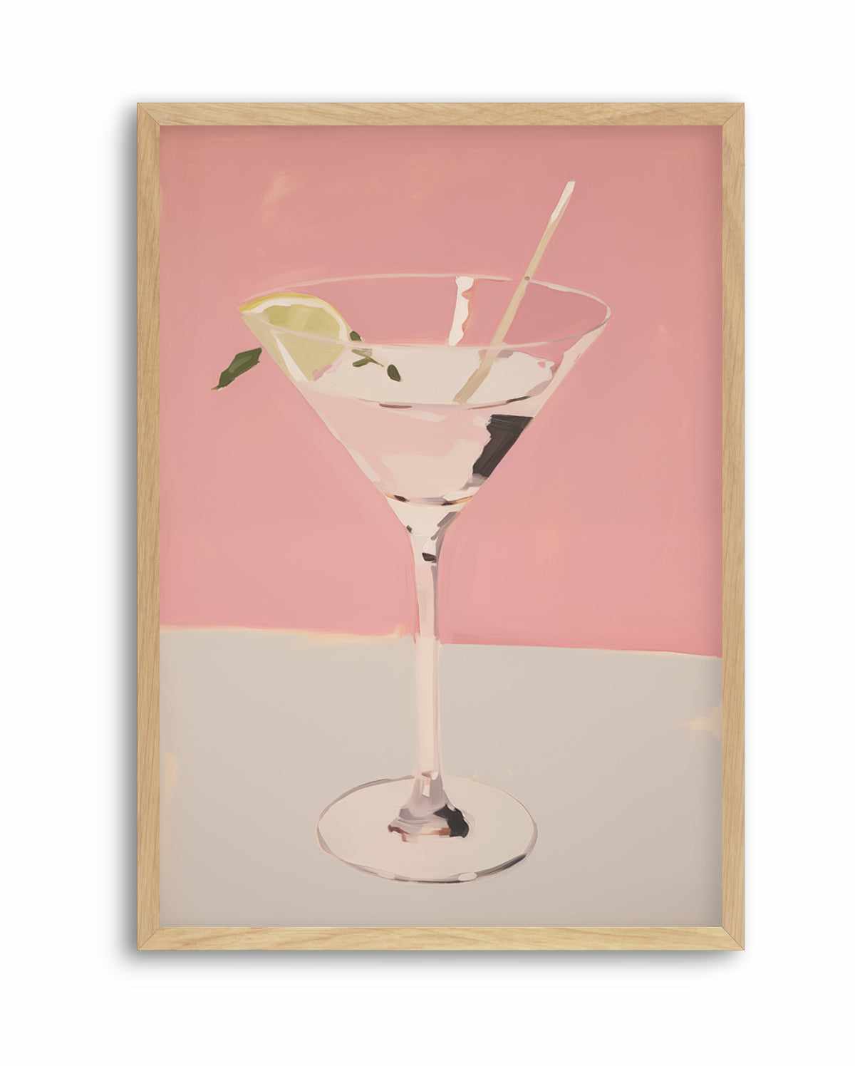 Martini on Pink | Art Print