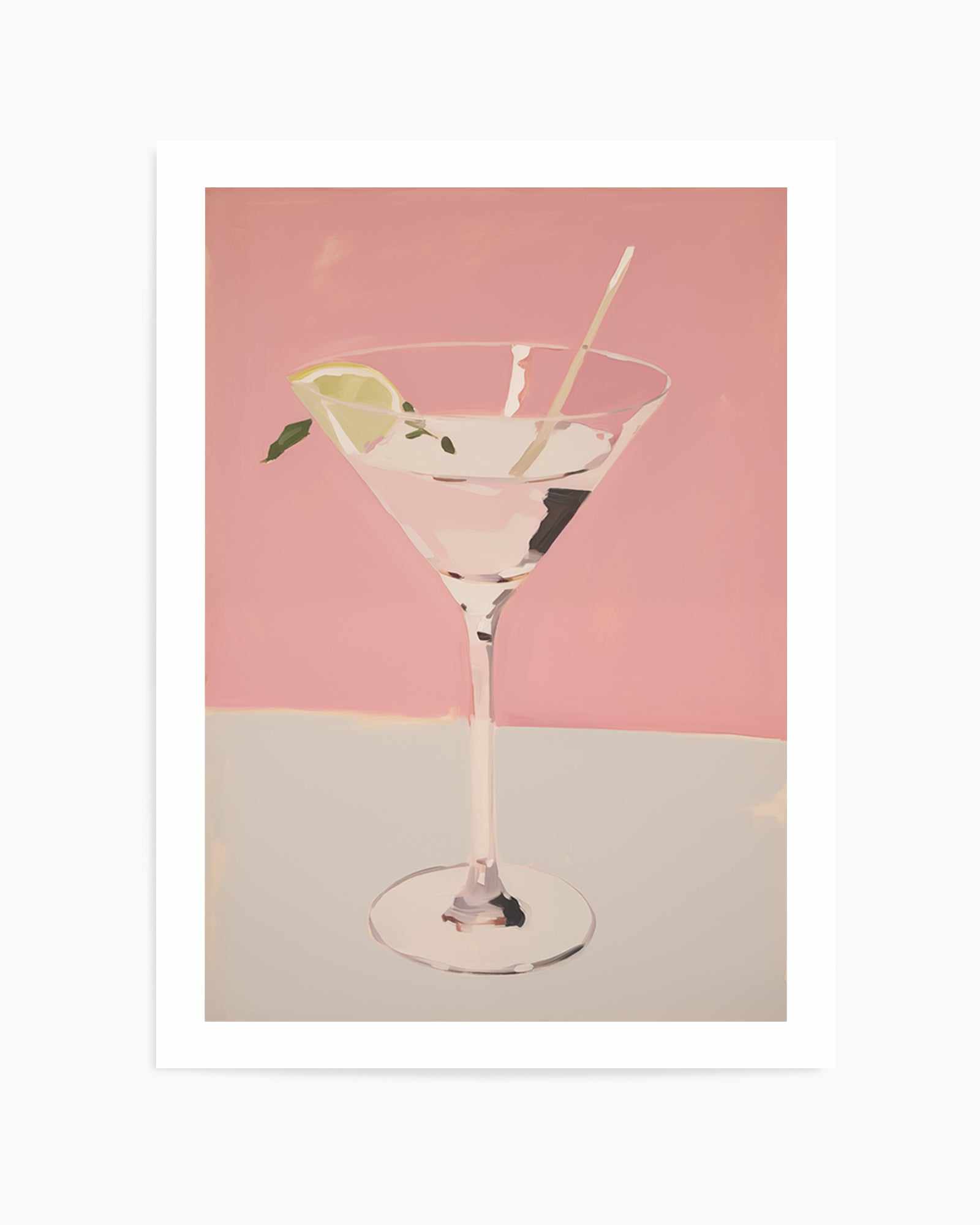 Martini on Pink | Art Print