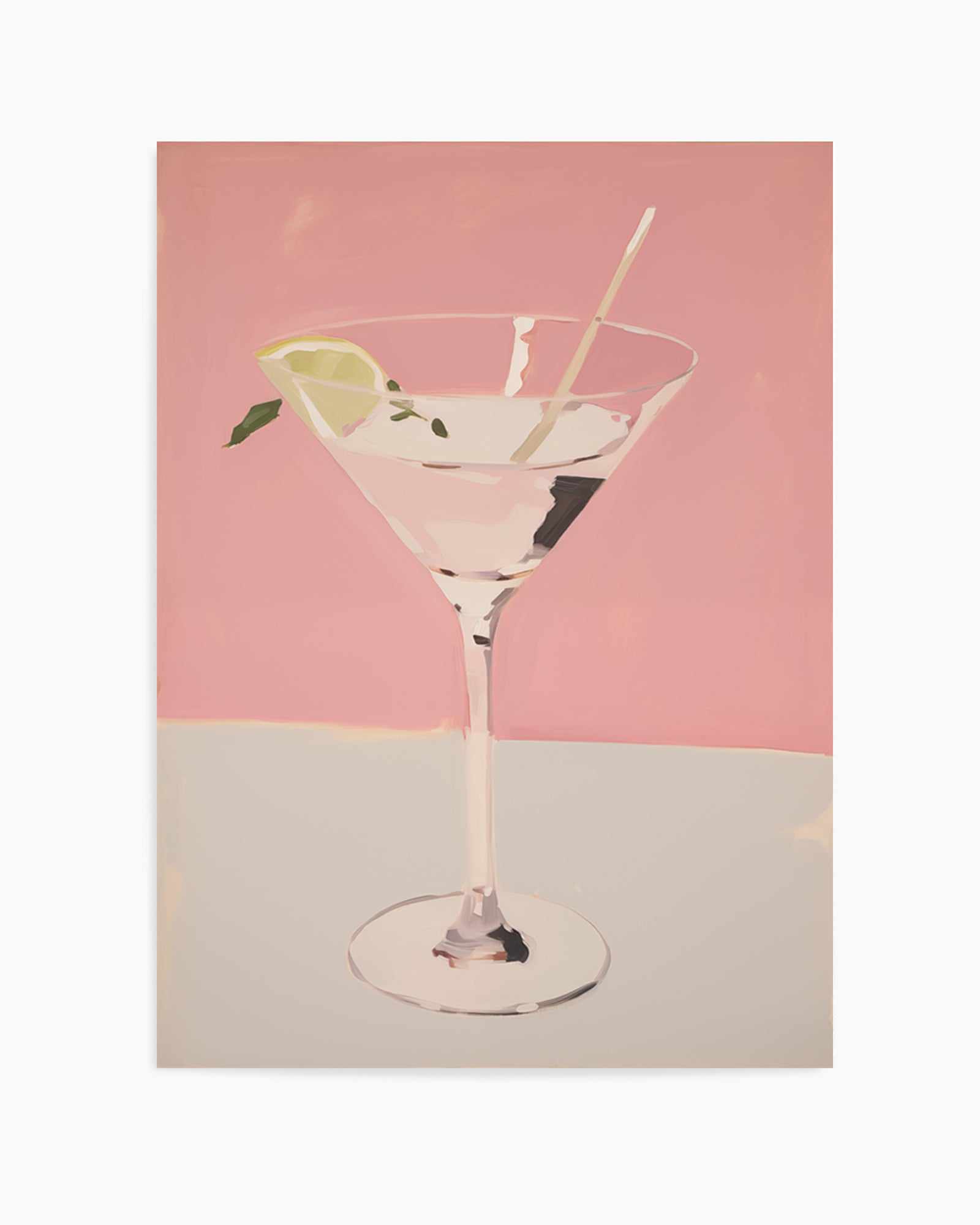 Martini on Pink | Art Print