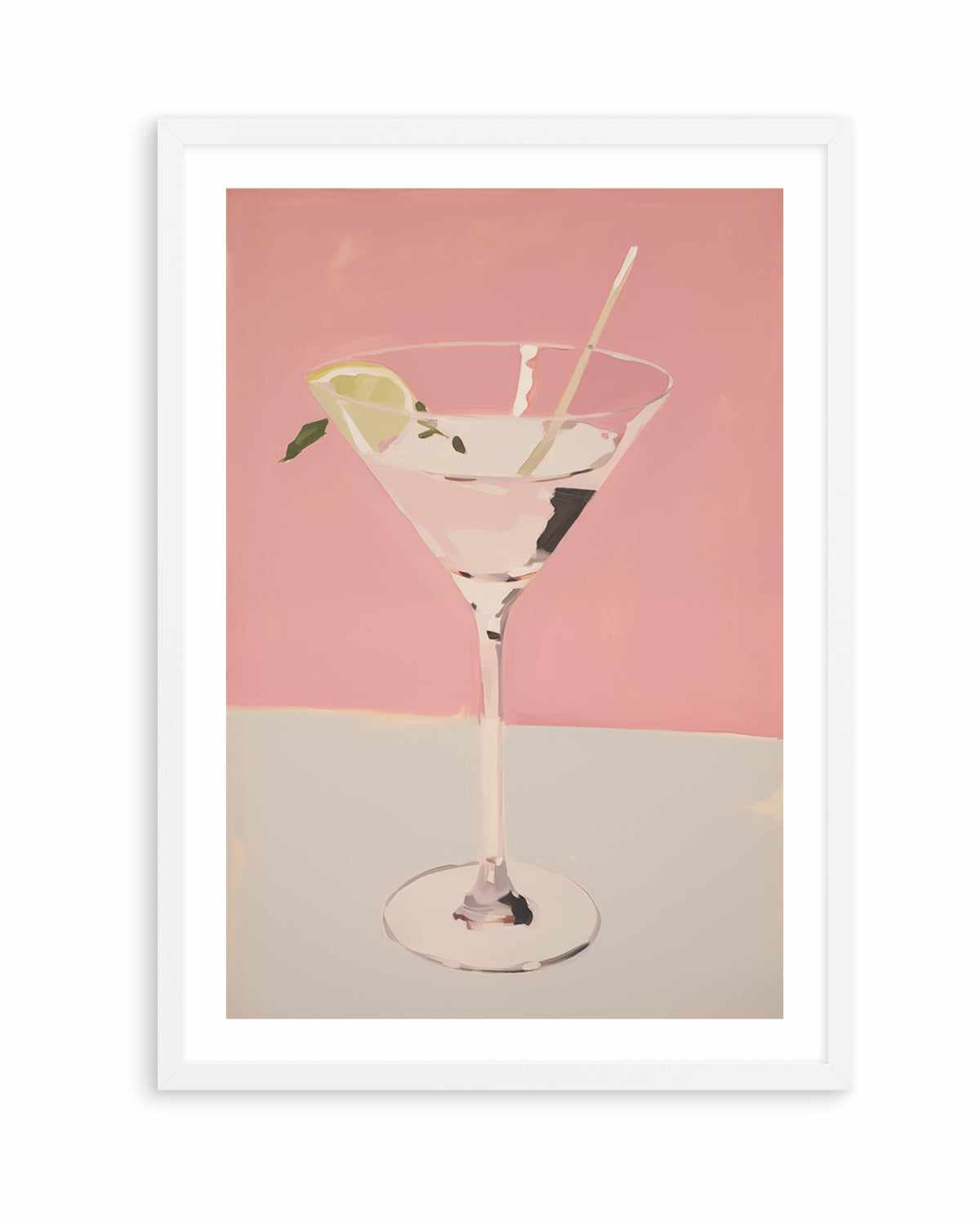 Martini on Pink | Art Print