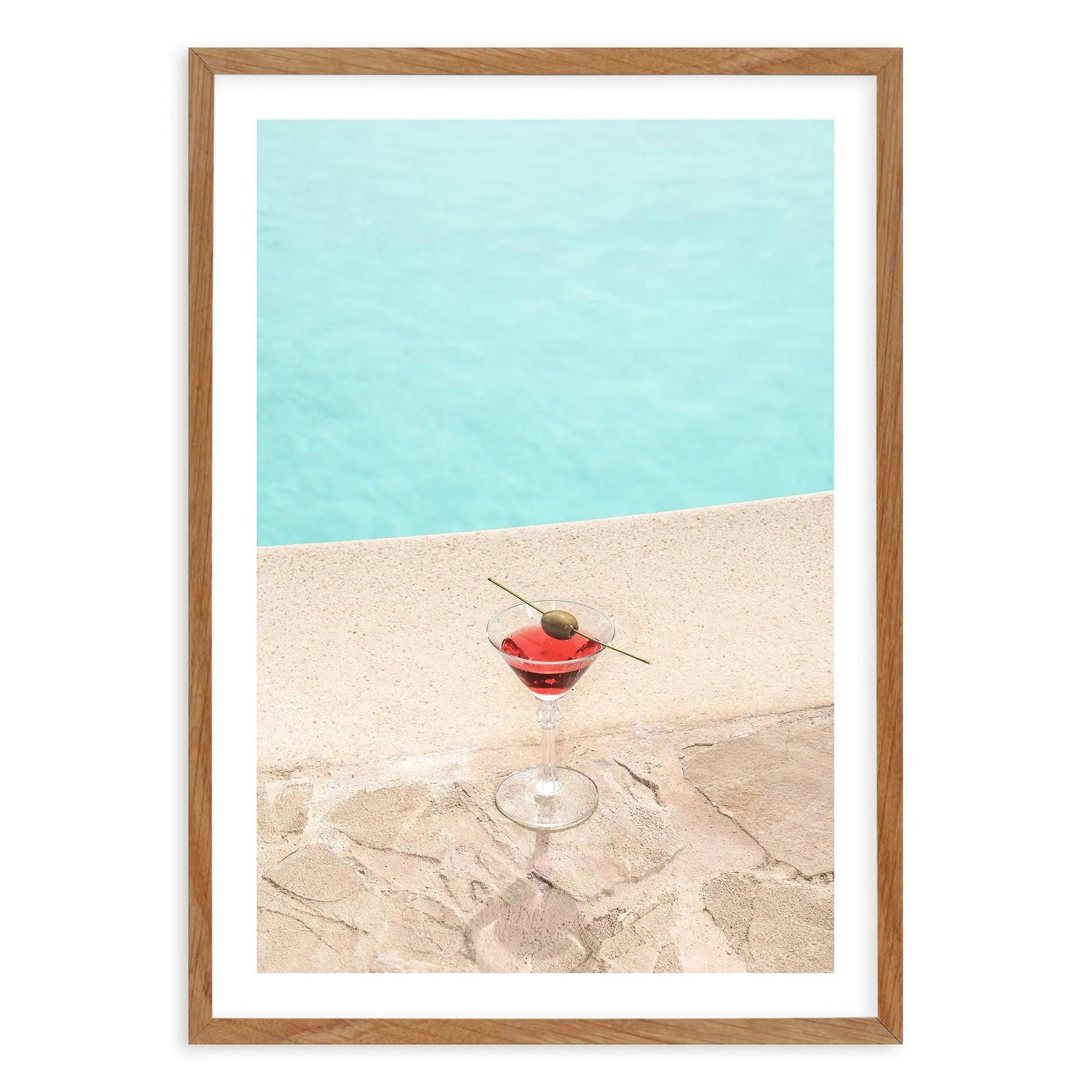 Martini By The Pool Art Print-PRINT-Olive et Oriel-Olive et Oriel-Buy-Australian-Art-Prints-Online-with-Olive-et-Oriel-Your-Artwork-Specialists-Austrailia-Decorate-With-Coastal-Photo-Wall-Art-Prints-From-Our-Beach-House-Artwork-Collection-Fine-Poster-and-Framed-Artwork