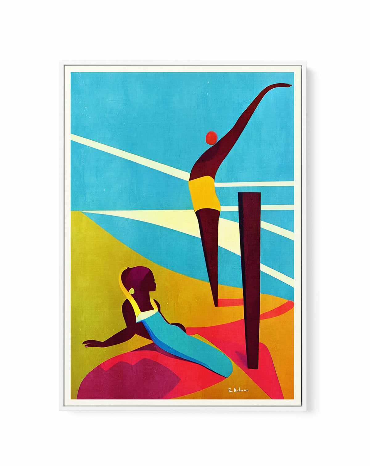 Martinique 1958 By Bo Anderson | Framed Canvas Art Print