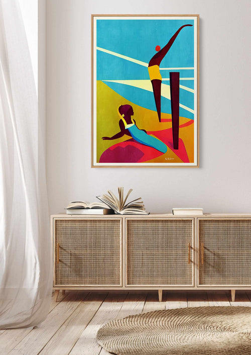Martinique 1958 By Bo Anderson | Framed Canvas Art Print