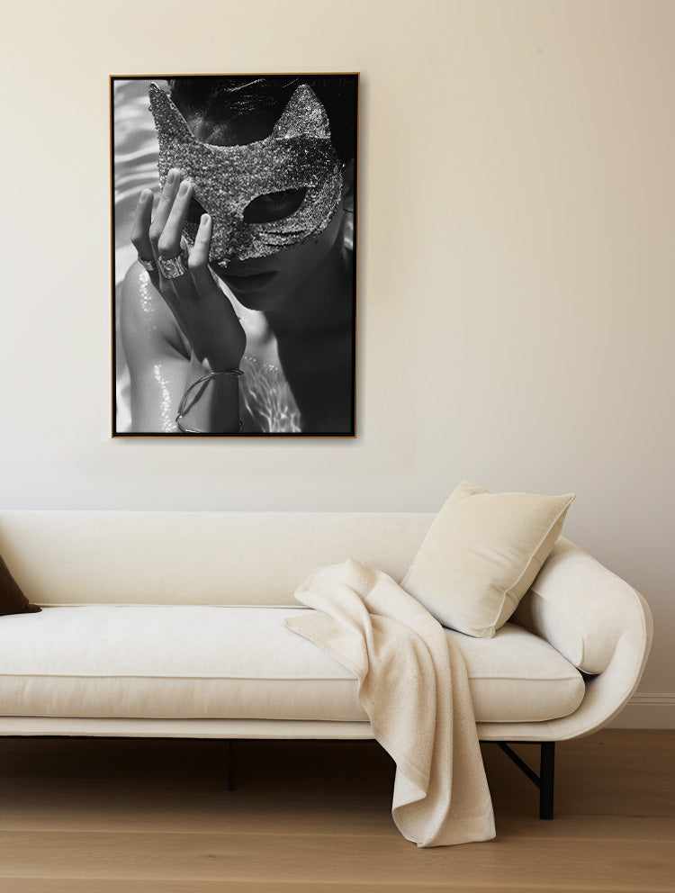 Masked No II | Framed Canvas Art Print