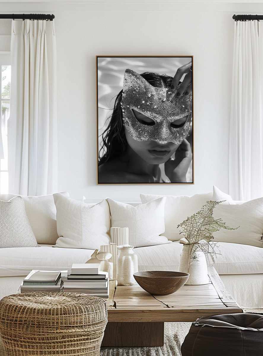 Masked No I | Framed Canvas Art Print