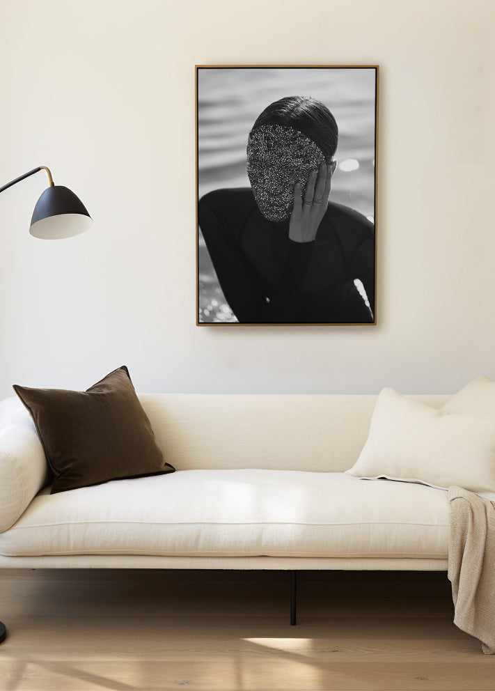 Masked No III | Framed Canvas Art Print