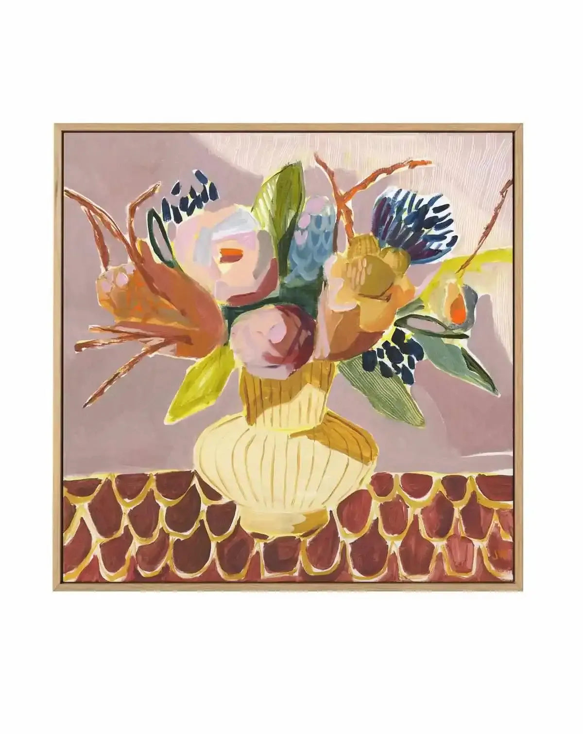 Mauve Floral by Jenny Westenhofer | Framed Canvas Art Print from Olive et Oriel where you can shop wallpaper and artworks online