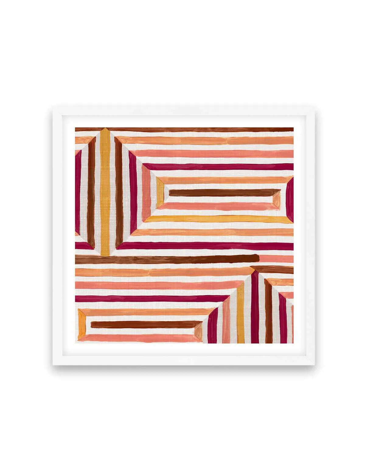 Mayan Labyrinth II Art Print from Olive et Oriel where you can shop wallpaper and artworks online