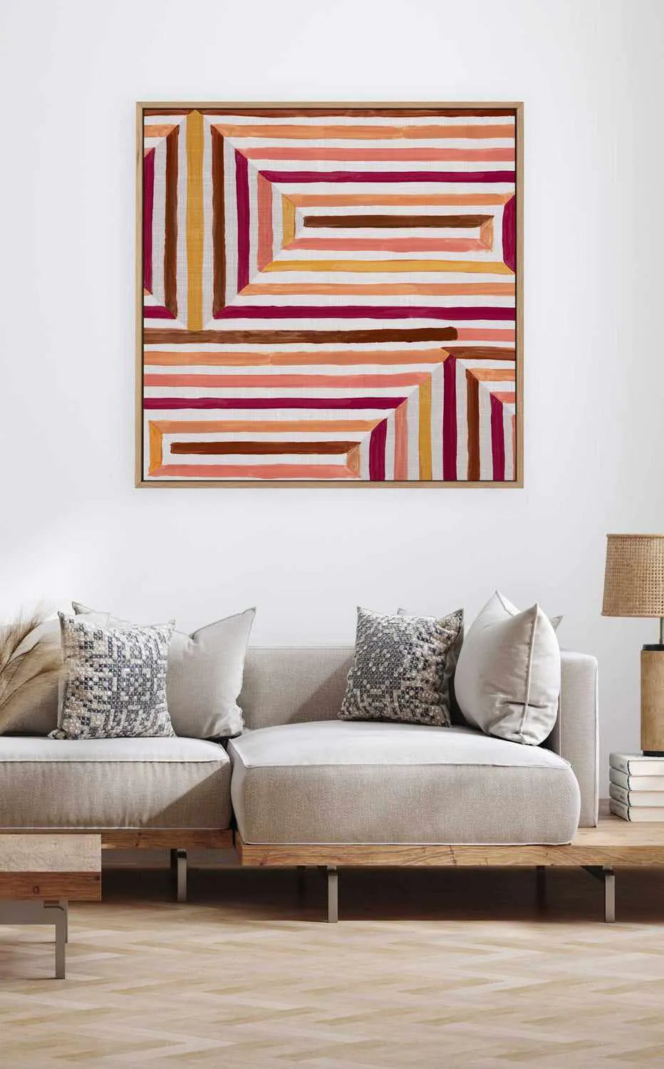 Mayan Labyrinth II | Framed Canvas Art Print from Olive et Oriel where you can shop wallpaper and artworks online