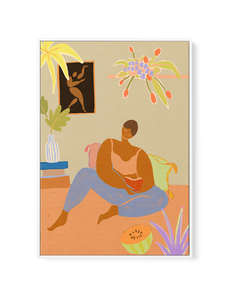 Me Time by Arty Guava | Framed Canvas Art Print