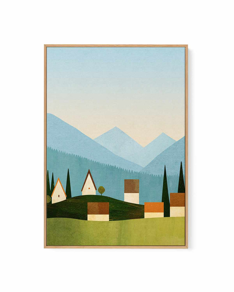 Meadow in the Alps by Henry Rivers | Framed Canvas Art Print