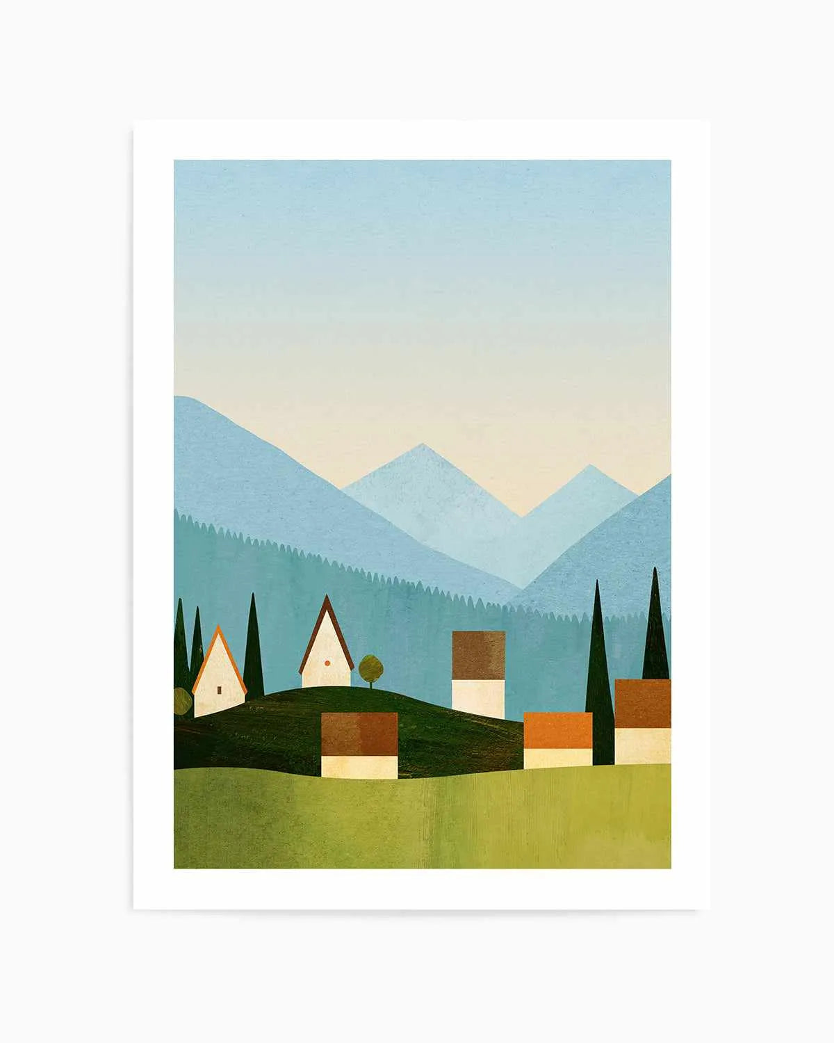 Meadow in the Alps by Henry Rivers Art Print from Olive et Oriel where you can shop wallpaper and artworks online