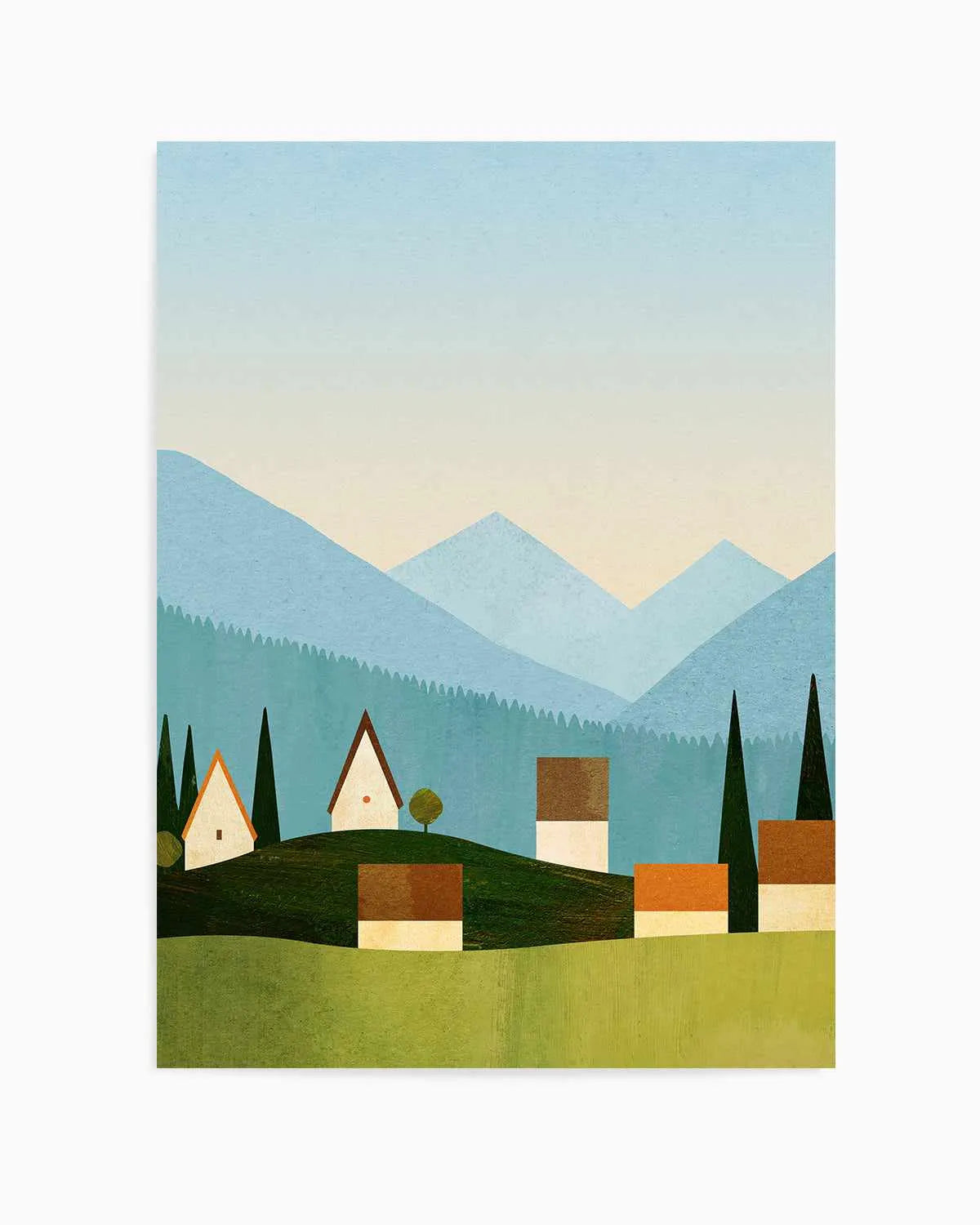 Meadow in the Alps by Henry Rivers Art Print from Olive et Oriel where you can shop wallpaper and artworks online