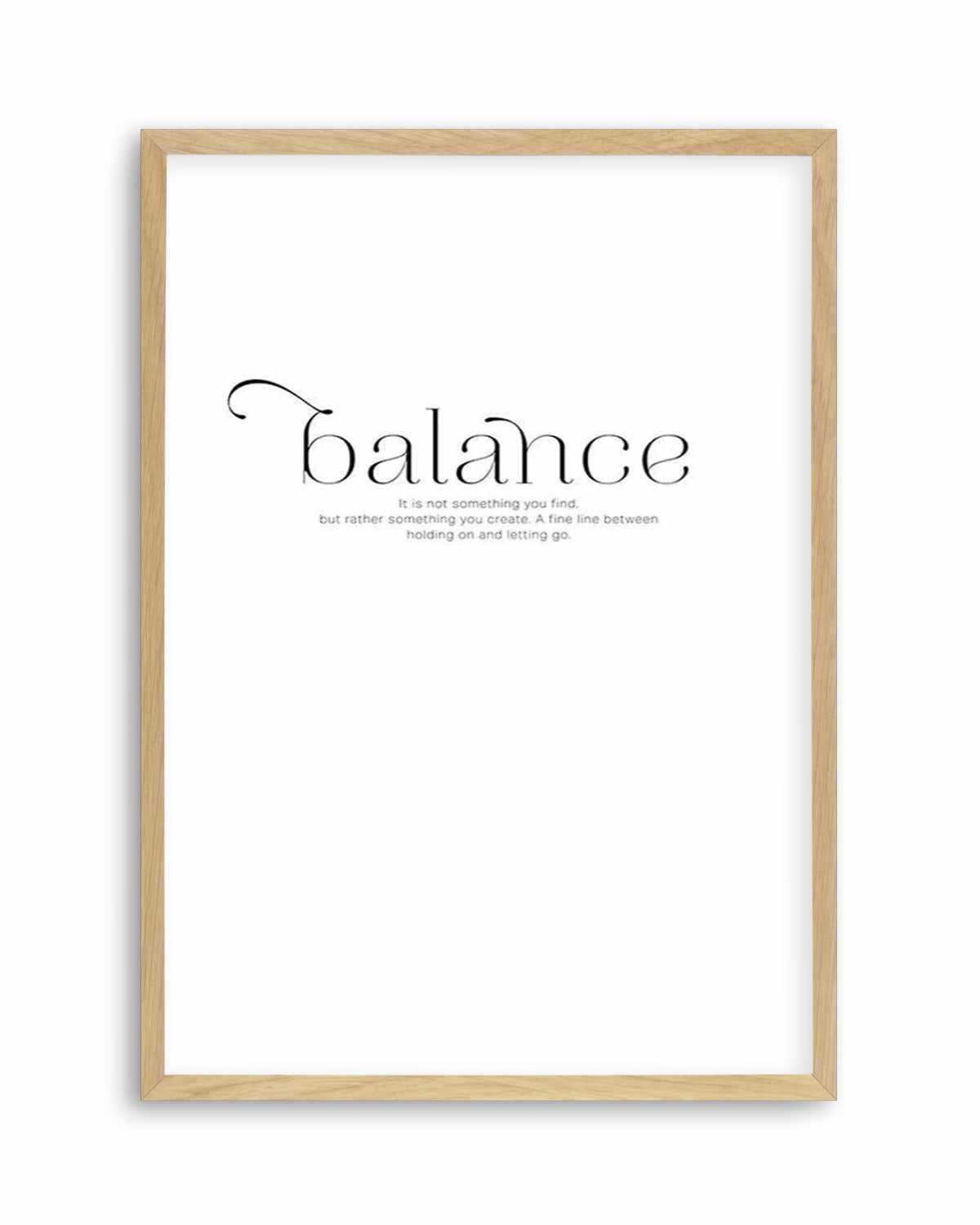 Meaning Of Balance Art Print