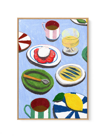 Med Table-Insta by Laura Page | Framed Canvas Wall Art