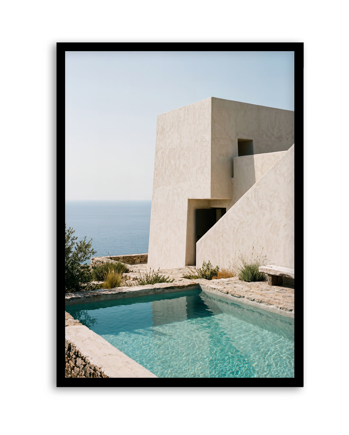 Mediterranean Pool House | Art Print