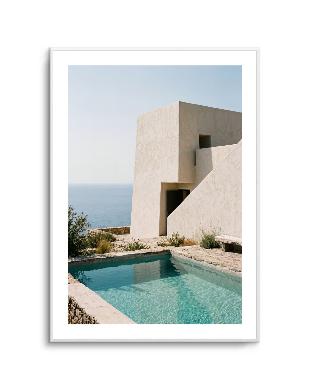 Mediterranean Pool House | Art Print