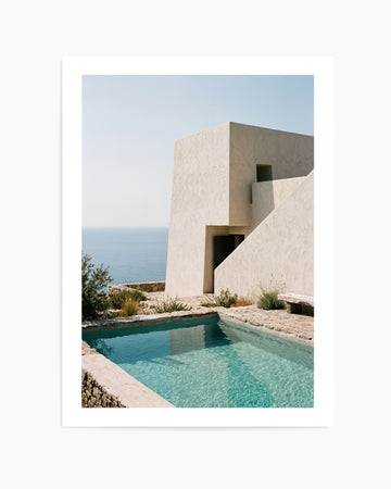 Mediterranean Pool House | Art Print