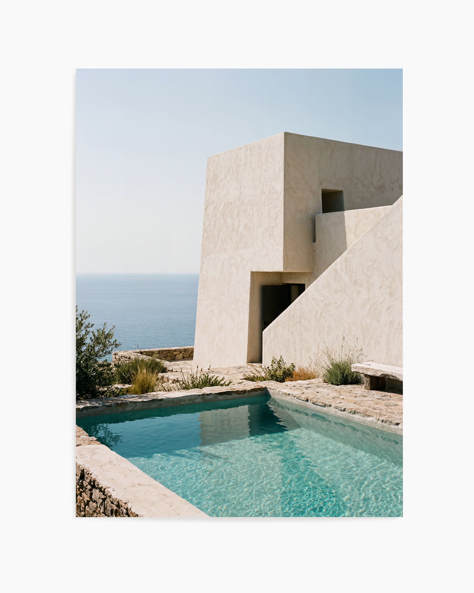 Mediterranean Pool House | Art Print