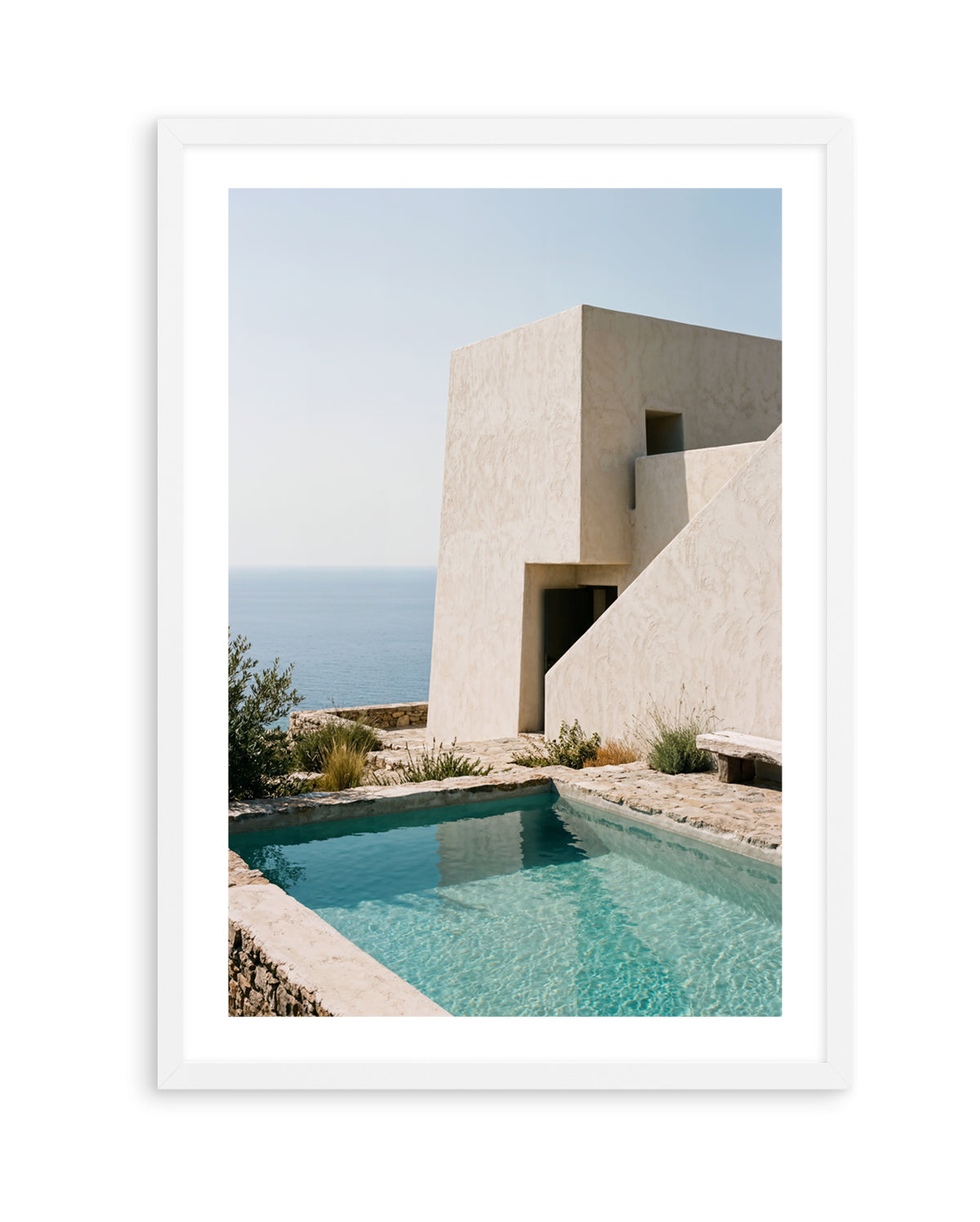 Mediterranean Pool House | Art Print