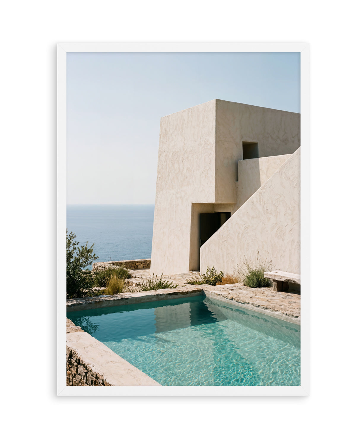 Mediterranean Pool House | Art Print